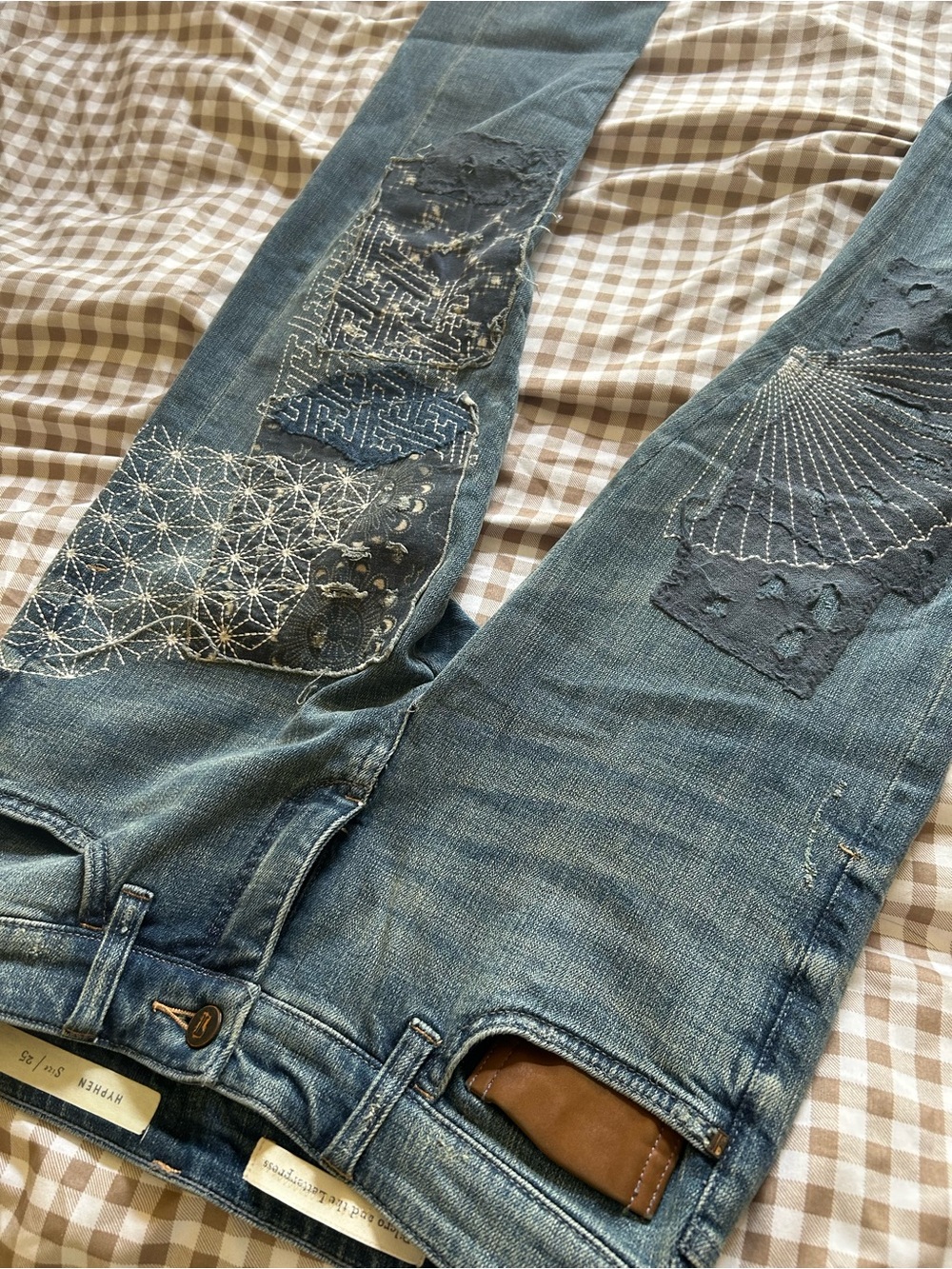 Pilcro and the Letterpress Women's Straight-Leg Patchwork Jeans - 25 - Picture 4 of 6